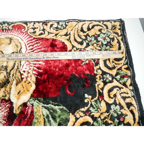 VTG Christian Sacred Heart of Jesus & Angels Tapestry Made in Lebanon 37”x20” - Picture 3 of 12